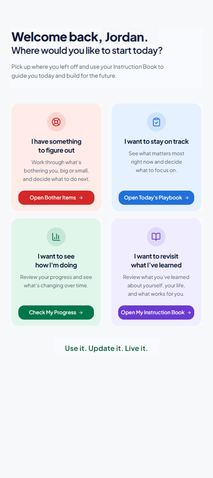 My Instruction Book mobile app preview